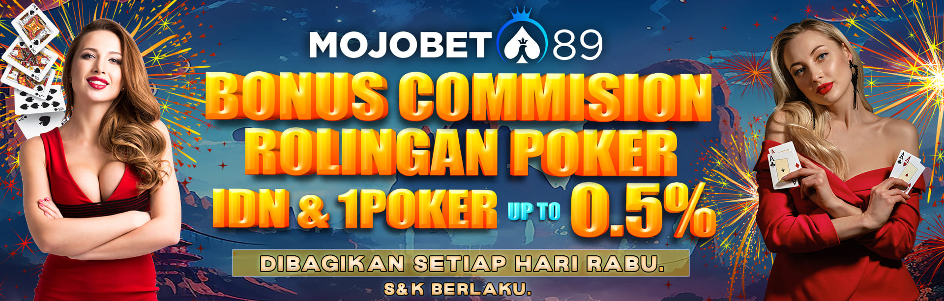 BONUS COMMISION / ROLINGAN POKER IDN & 1POKER 0.5% 